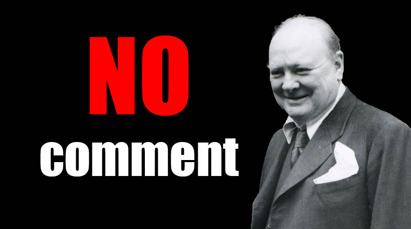 Черчилль и выражение «Без комментариев»