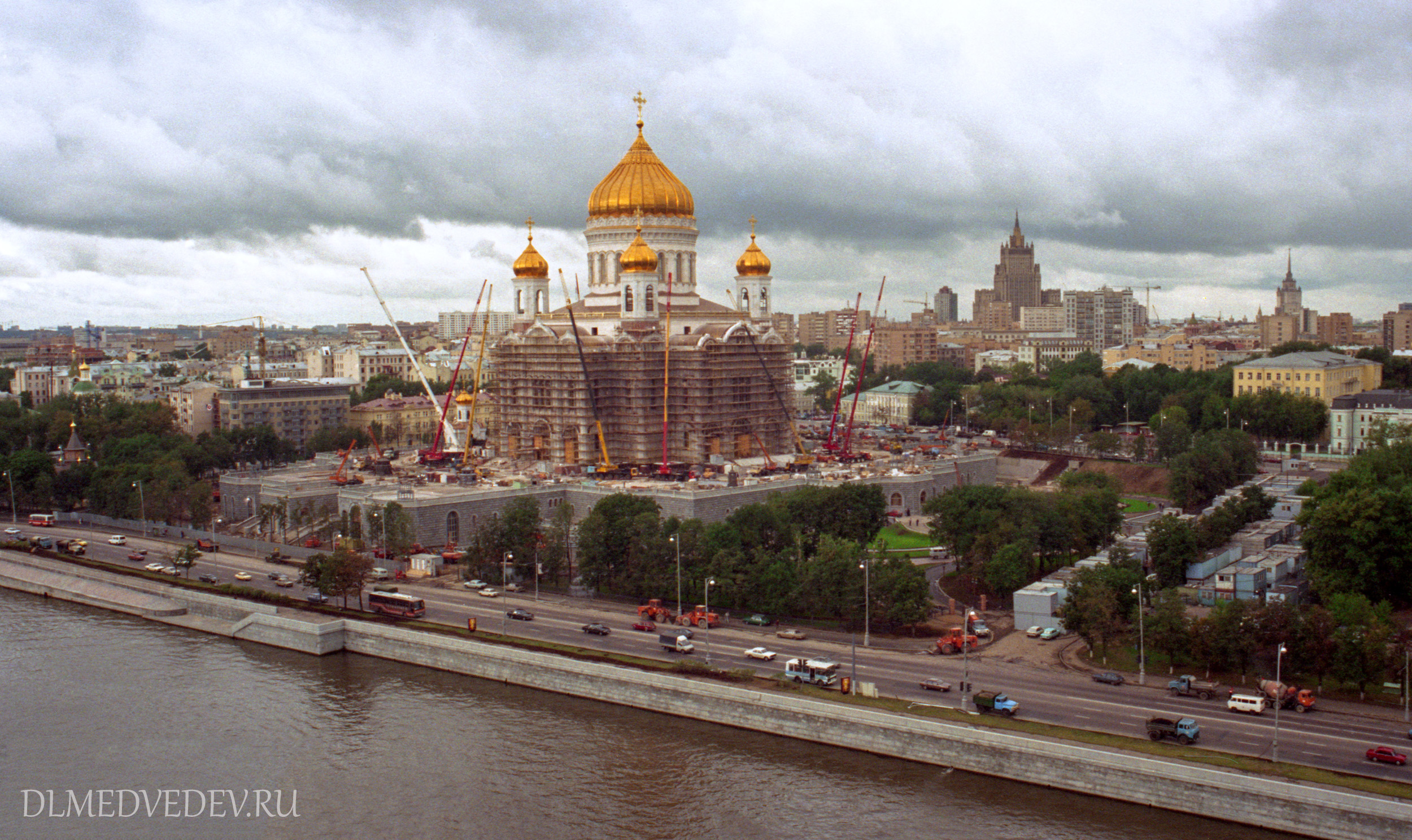 История Москвы, строительство Храма Христа Спасителя, фото Льва Медведева